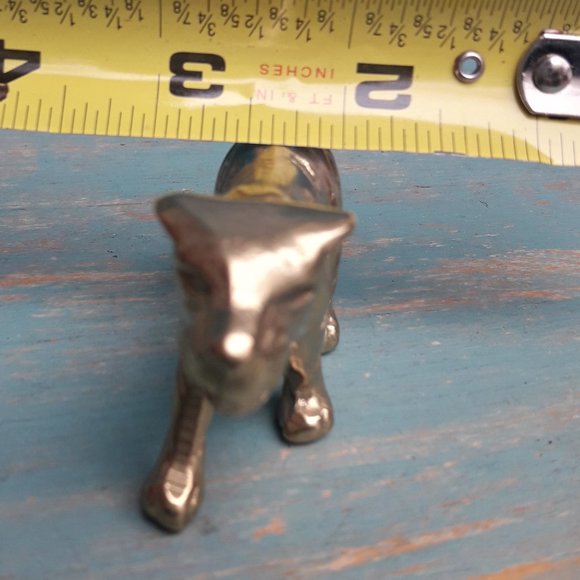 Brass Panther Vintage Animal Figurine Mid Century Modern Gold Metal Tiger Lion - Picture 10 of 16